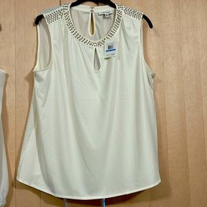 Calvin Klein short sleeve flowing blouse.